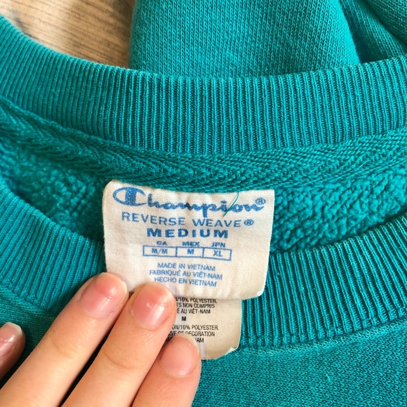 SOLD THROUGH DEPOP // Blue Champion sweatshirt - Picture 4 of 4